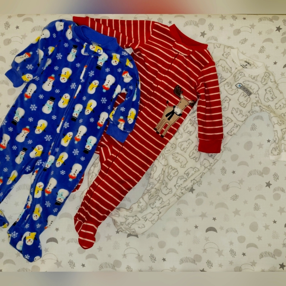 Carter's Baby 9 Month Footed Coverall Set of 3 Footie One Piece Infant